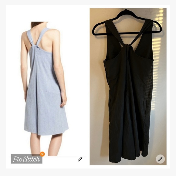 Standard James Perse Linen/Cotton Racerback Romper Black - Picture 2 of 9